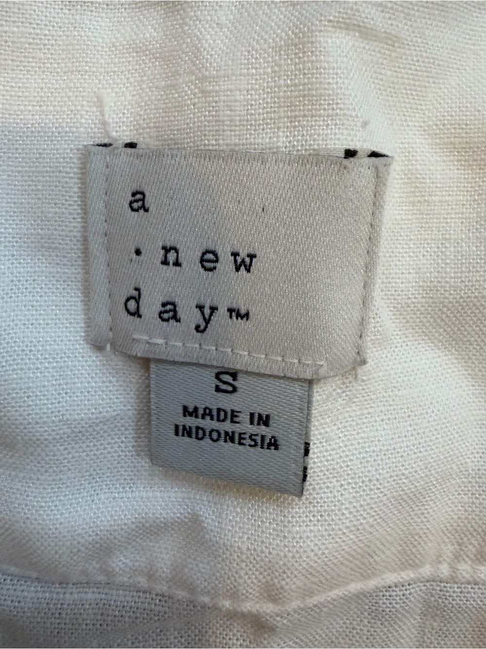 a new day Cream Button-Front A-Line Linen Blend Skirt - Picture 5 of 5